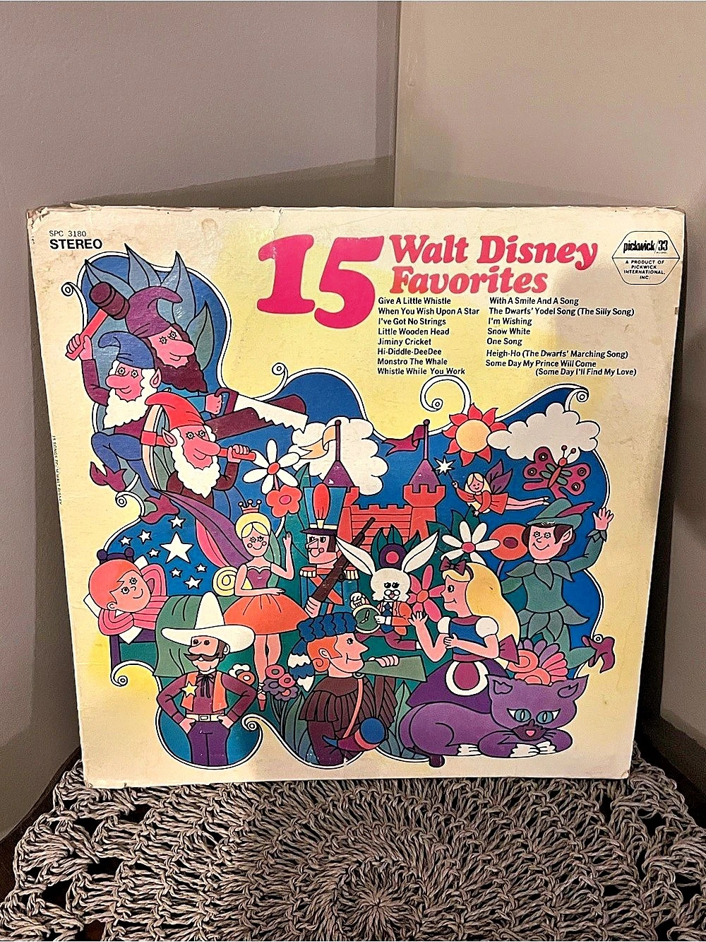 Vintage 15 Walt Disney Favorites Vinyl Record Album music